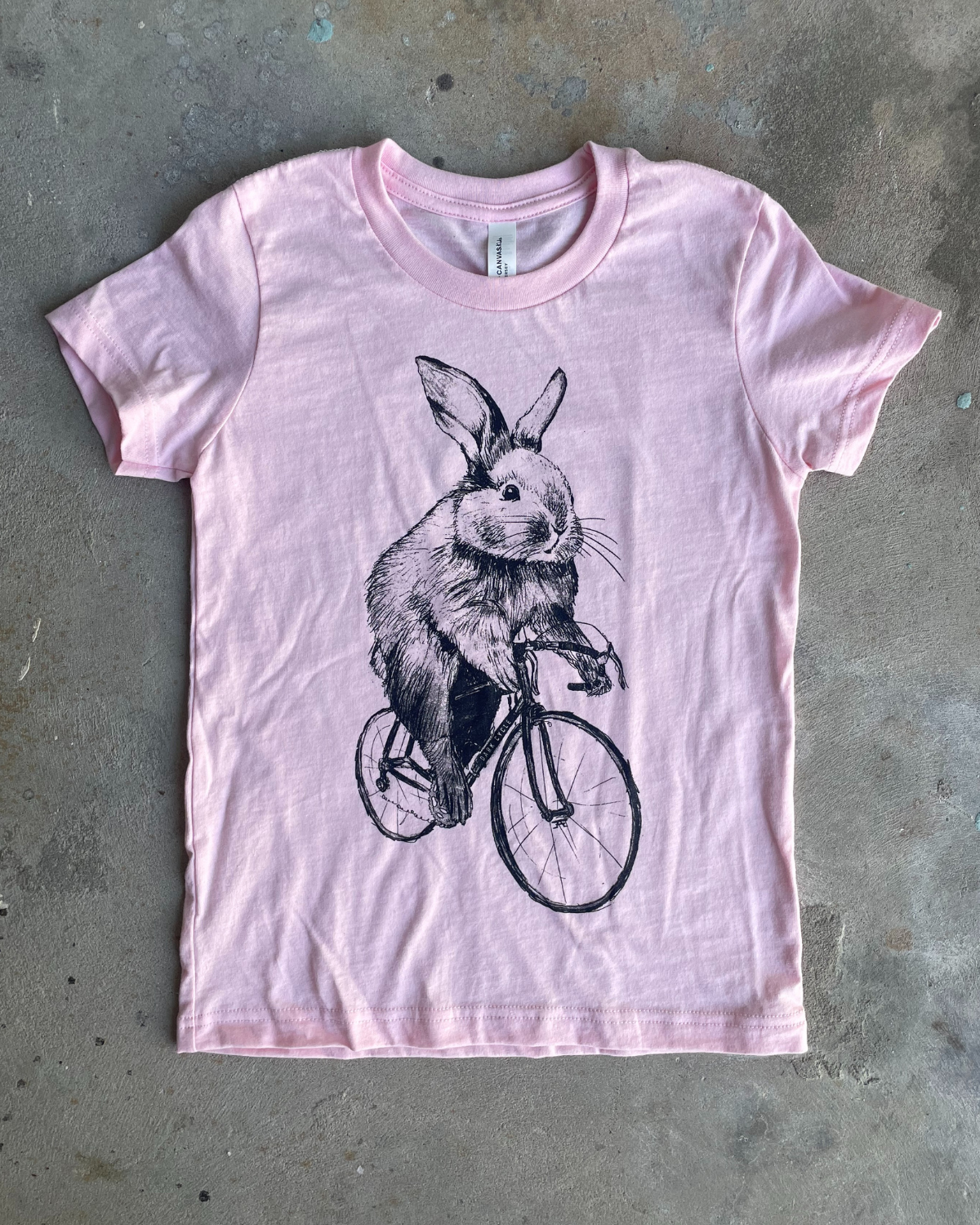 Bunny Rabbit on a Bicycle Kids/Youth Shirt