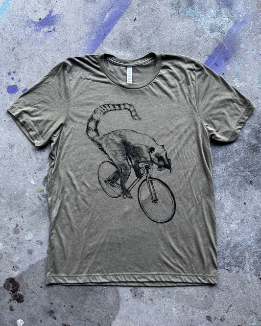 Coati on a Bike Men's/Unisex Shirt