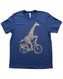 Giraffe on A Bicycle Men's/Unisex Shirt