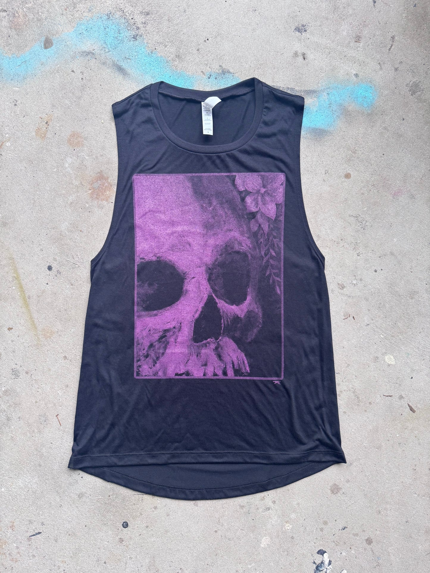 Life and Death | Grows Skull Ladies Flowy Muscle Tank