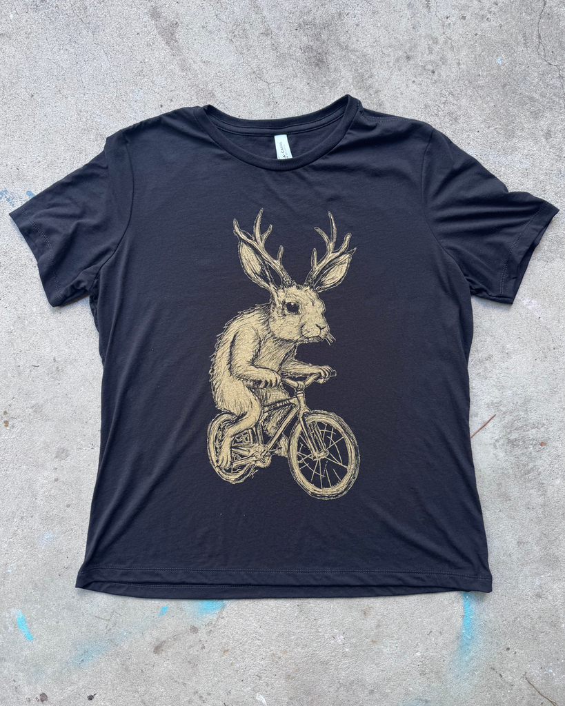 Jackalope on A Bicycle Women's Shirt