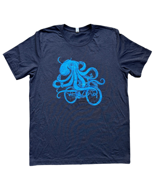 Octopus on a Bicycle Mens/Unisex Shirt