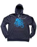 Octopus on A Bike Unisex Hoodie