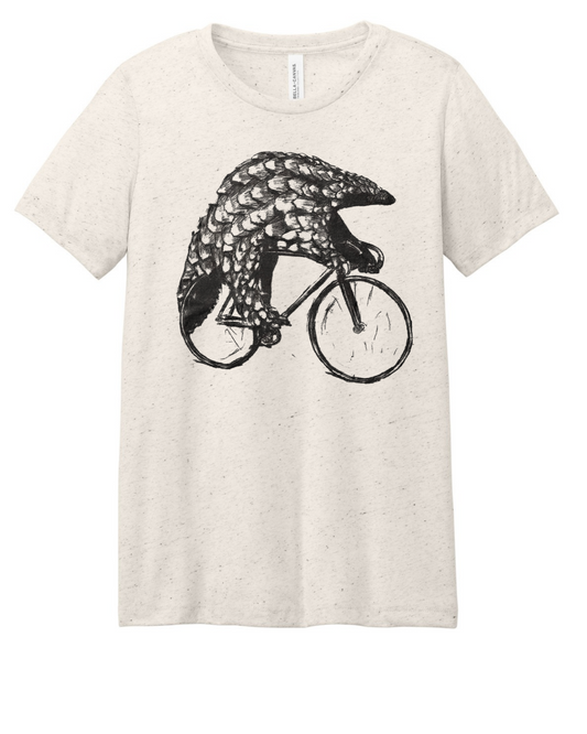 Pangolin on a Bicycle Women's T-Shirt