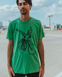 Parrot on a Bicycle Men's Shirt