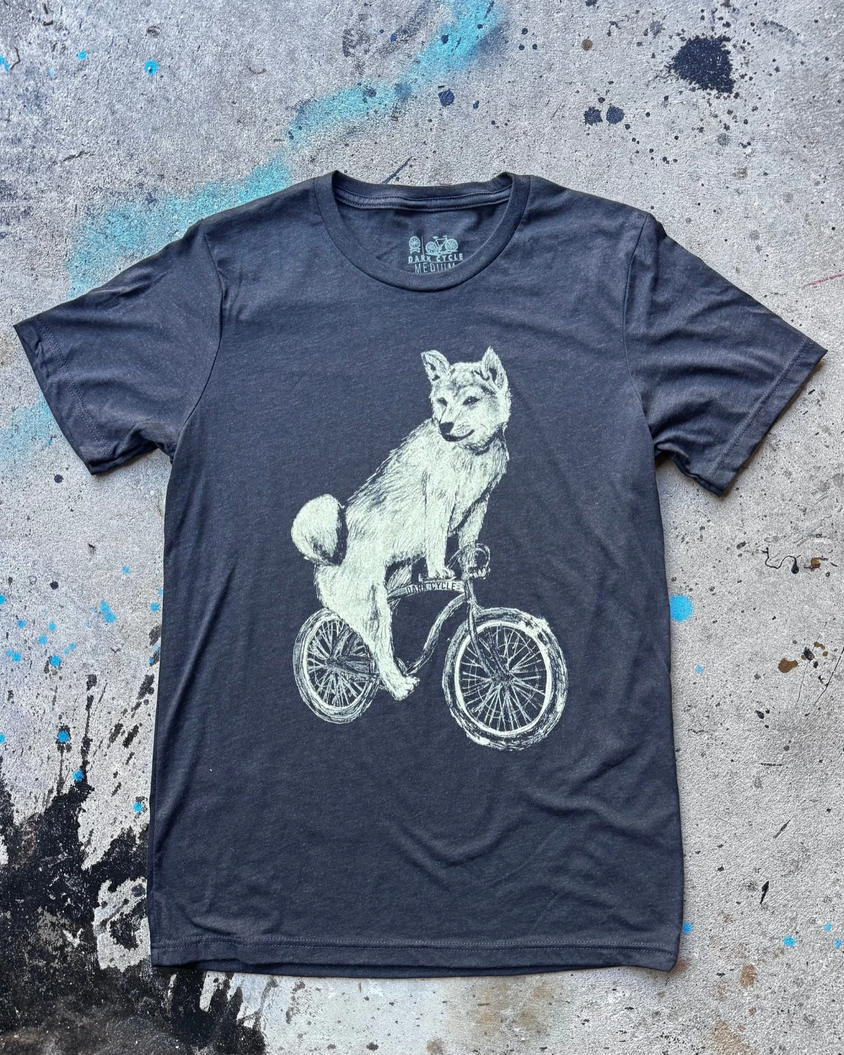 Shiba Inu on a Bike Men's/Unisex Shirt