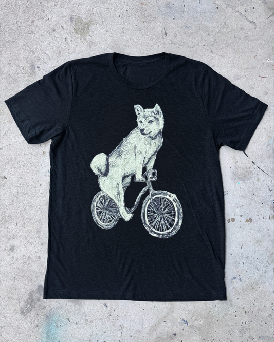Shiba Inu on a Bike Men's/Unisex Shirt