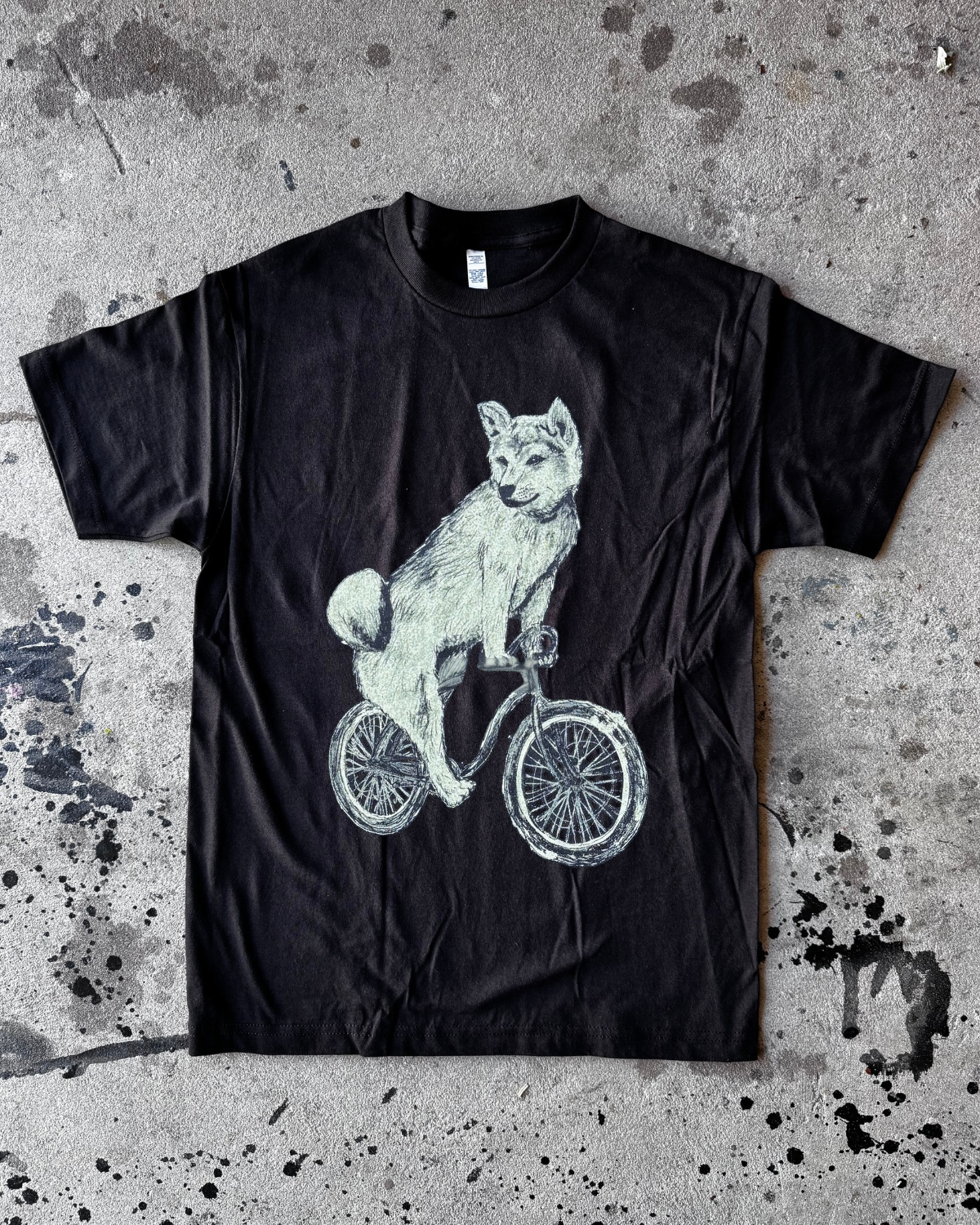Shiba Inu on a Bike Men's/Unisex Shirt