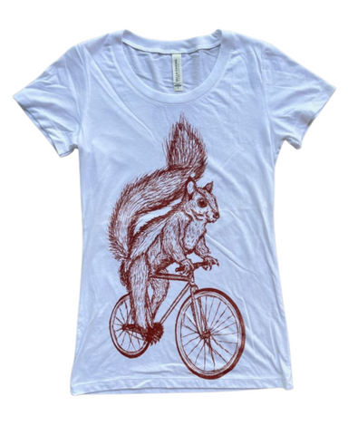 Squirrel on a Bicycle Women's T-Shirt