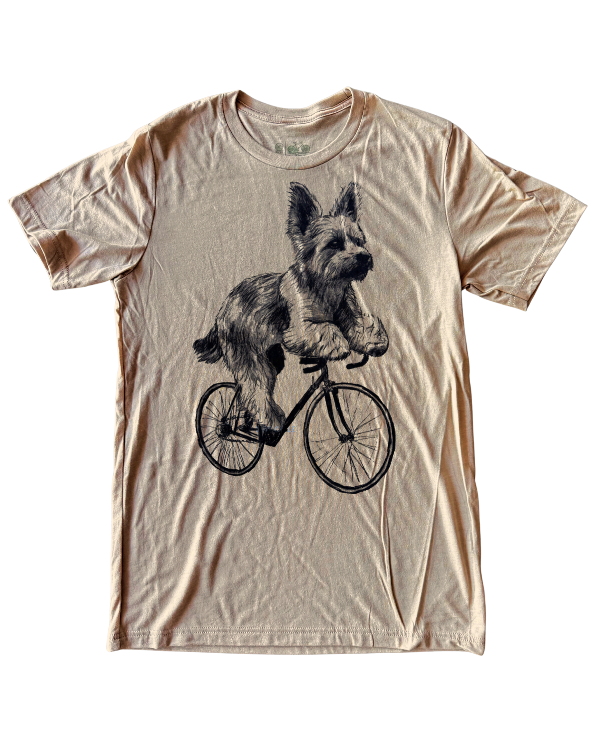 Yorkie on a Bike Men's/Unisex Shirt