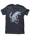 Alligator on A Bicycle Men’s/Unisex Shirt - Classic Tee - Black / XS - Unisex Tees