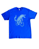 Alligator on A Bicycle Men’s/Unisex Shirt - Classic Tee - Royal / XS - Unisex Tees