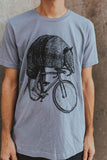 Armadillo on a Bicycle Mens Shirt - S / Storm - Unisex Tees
