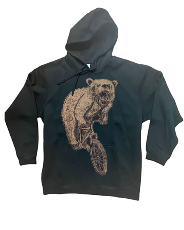 Bear on A Bike Unisex Hoodie