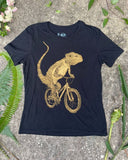 Bearded Dragon on A Bicycle Women’s Shirt - Standard Tee - Black / S - Women’s