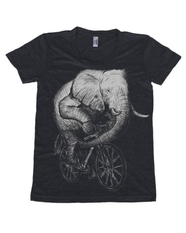 Elephant on a Bicycle Women's T-Shirt