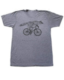 Fox on a Bicycle Unisex Men’s T-Shirt - Animals on Bikes