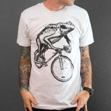 Frog on a Bicycle Mens T-Shirt - Unisex Tees