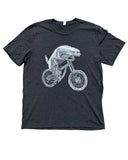 Honey Badger on A Bicycle Men’s/Unisex Shirt - 70’s Vintage Tee - Tri-Black / XS - Unisex Tees