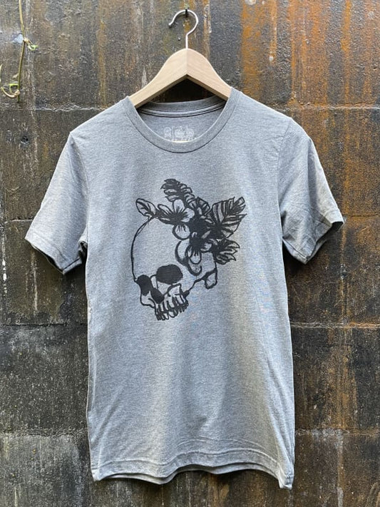 Life and Death IV - Women’s Botanical Skull Shirt - Ladies Tees
