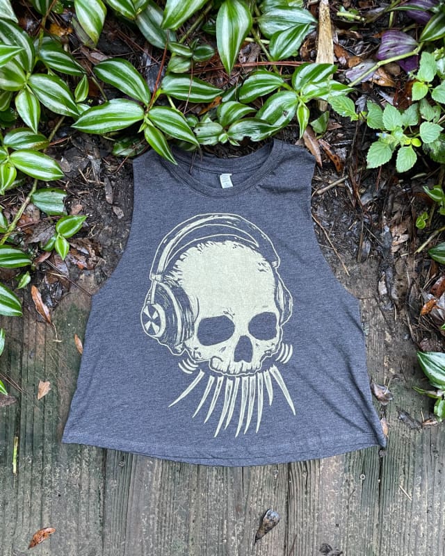 Life and Death | Listener Skull Women’s Racerback Crop Tank - Women’s