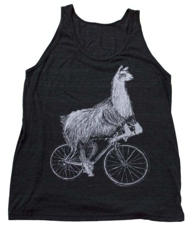 Llama on a Bicycle Unisex Men’s Tank Top - Unisex Tanks