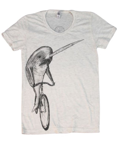 Narwhal on a Bicycle Women's T-Shirt