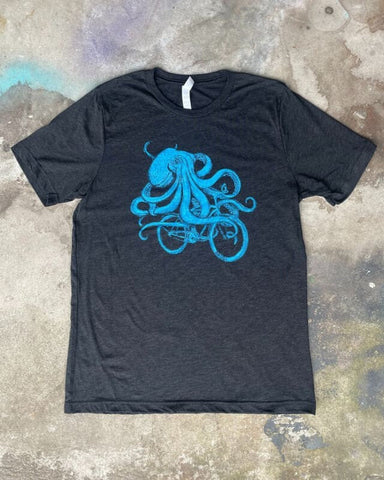 Octopus on a Bicycle Mens/Unisex Shirt