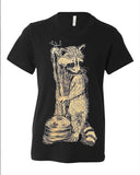 Raccoon Playing a Washtub Bass Youth Shirt
