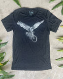 Raven on A Bicycle Men’s/Unisex Shirt - 70’s Vintage Tee - Tri-Black / XS - Unisex Tees