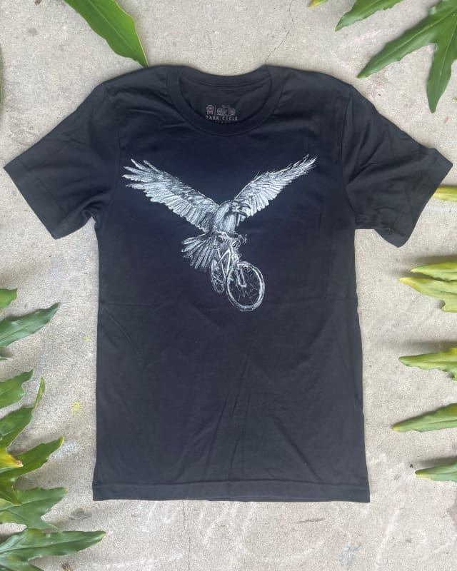 Raven on A Bicycle Men’s/Unisex Shirt - Classic Tee - Black / XS - Unisex Tees