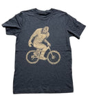 Sasquatch on A Bicycle Men’s/Unisex Shirt - 70’s Vintage Tee - Tri-Black / XS - Unisex Tees