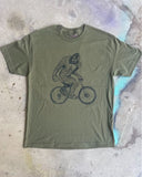 Sasquatch on A Bicycle Men’s/Unisex Shirt (new color way) - Unisex Tees