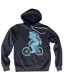 Yeti on A Bicycle Unisex Hoodie - Unisex Tees