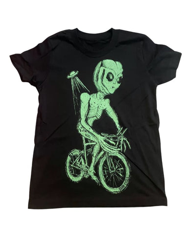 Alien on a Bicycle Youth Shirt