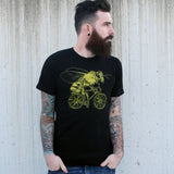 Bee on a Bicycle Mens T-Shirt - T-Shirt / Black / XS - Unisex Tees