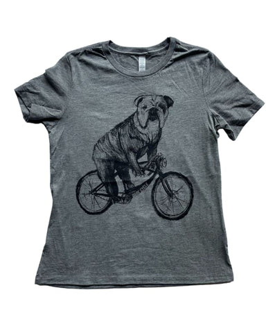 Bulldog on A Bicycle Women's Shirt