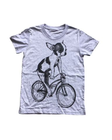 Chihuahua on a Bicycle Youth Shirt