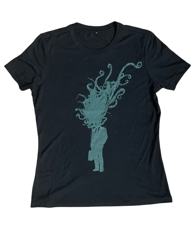 Corporate Man on A Bicycle Black Women’s Shirt - Standard Tee - Tri-Grey / S - Women’s