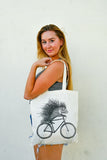 Dark Cycle Tote Bags - Animals on Bikes