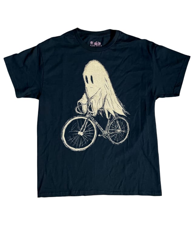Ghost on A Bicycle Men’s/Unisex Shirt - 90’s Heavy Tee - Black / XS - Unisex Tees