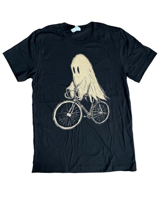 Ghost on A Bicycle Men’s/Unisex Shirt - Classic Tee - Black / XS - Unisex Tees