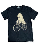 Ghost on A Bicycle Men’s/Unisex Shirt - Classic Tee - Black / XS - Unisex Tees