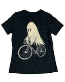 Ghost on A Bicycle Women’s Shirt - Standard Tee - Black / S - Women’s