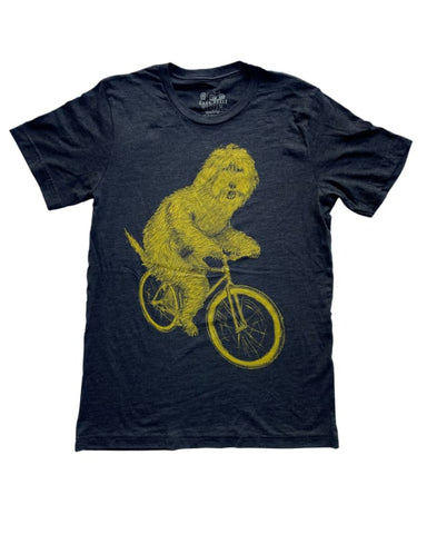 Goldendoodle on A Bicycle Men's/Unisex Shirt