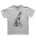 Great Dane on A Bicycle Men’s/Unisex Shirt - 90’s Heavy Tee - Heather Grey / S - Unisex Tees