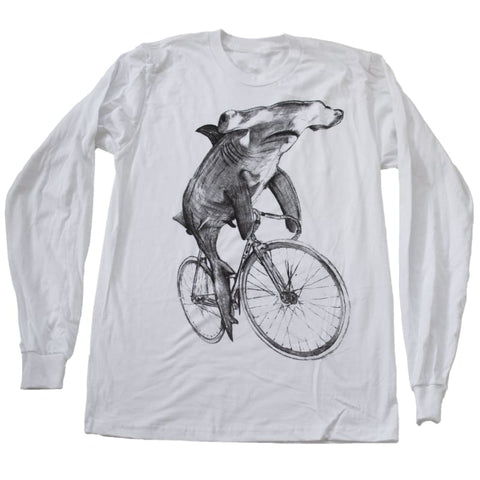 Hammerhead on a Bicycle Men's Long Sleeve T-Shirt