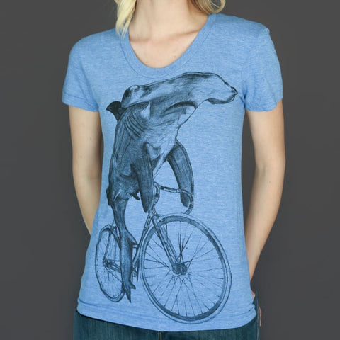 Hammerhead on a Bicycle Women's T-Shirt