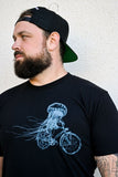 Jellyfish on A Bicycle Men’s/Unisex Shirt - Unisex/Mens Tee / Black / XS - Unisex Tees