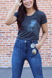 Jellyfish on a Bike Women’s Shirt - S / Tri-Black - Ladies Tees